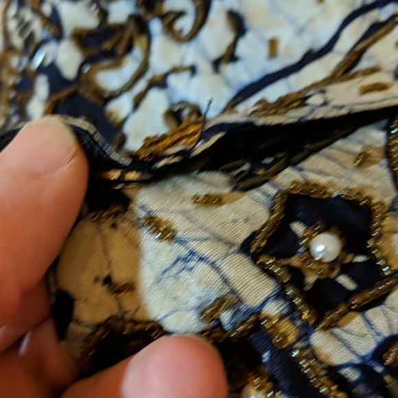 Bali beaded batik look, one size, vest, AS IS - Picture 6 of 7